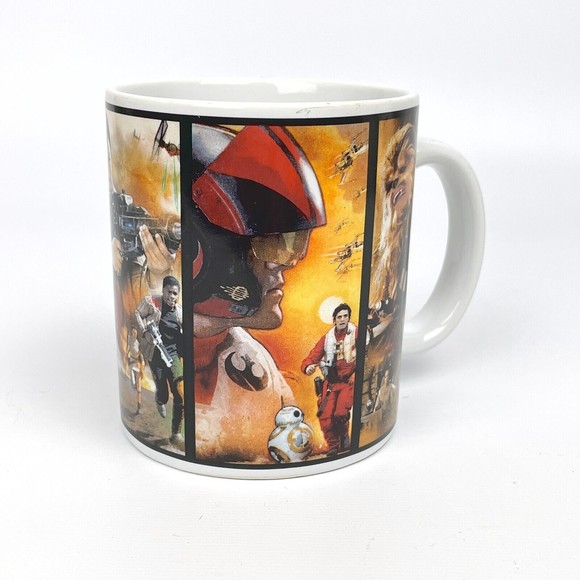 Star Wars The Force Awakens Picture Panels 12 fl oz Porcelain Coffee Mug Cup - Picture 3 of 7